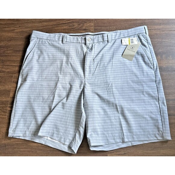 PGA TOUR Men's Stretch Striped 8" Golf Shorts Moisture Wicking Tradewinds Gray44 - Picture 2 of 6